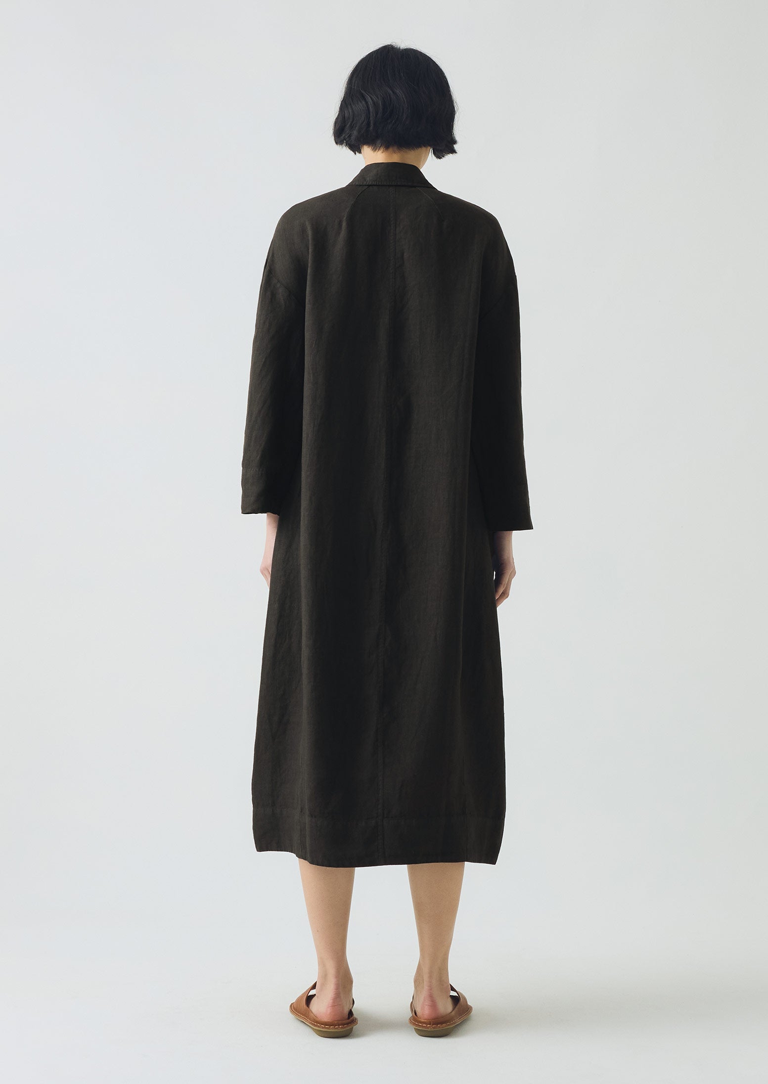 Garment Dyed Linen Button Shirt Dress | Black Pepper 5 Garment Dyed Linen Button Shirt Dress | Black Pepper