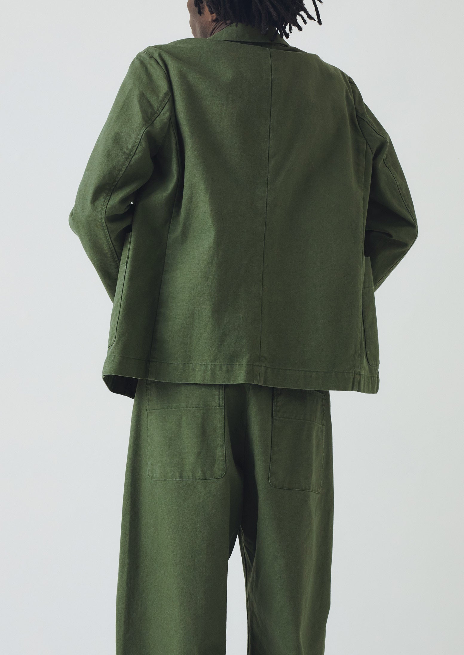 Cotton Canvas Breasted Jacket | Balsam Green 5 Cotton Canvas Breasted Jacket | Balsam Green