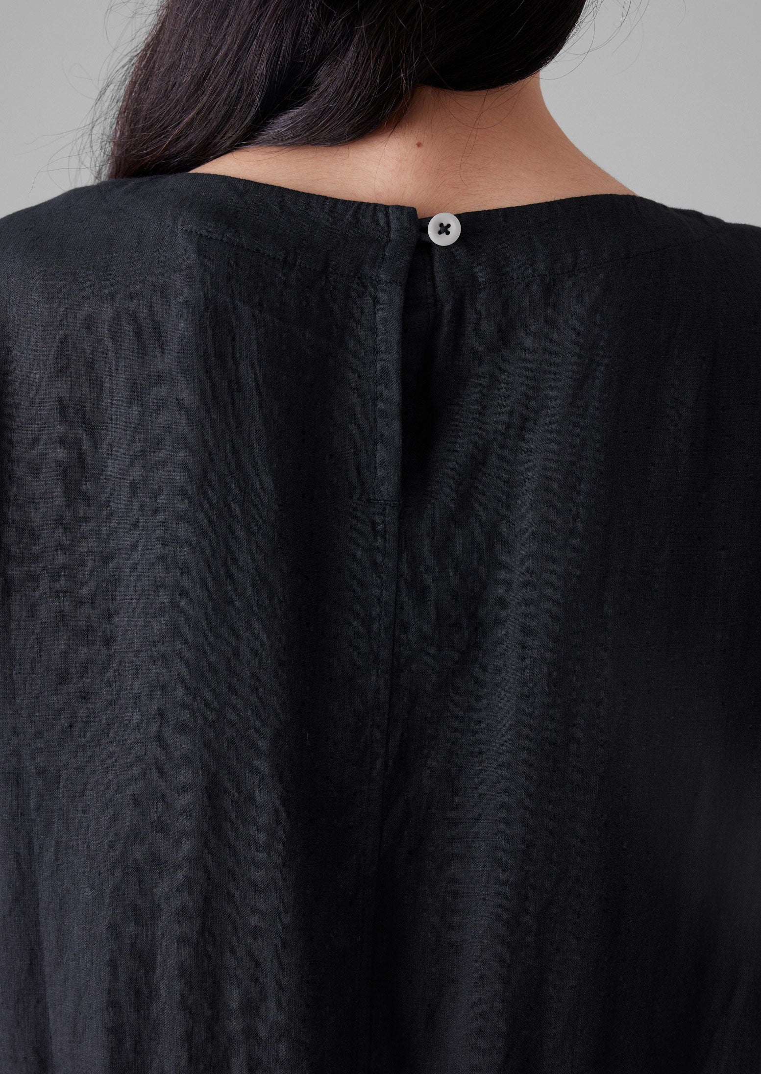 Lightweight Linen Gathered Waist Dress | Black Pepper 5 Lightweight Linen Gathered Waist Dress | Black Pepper