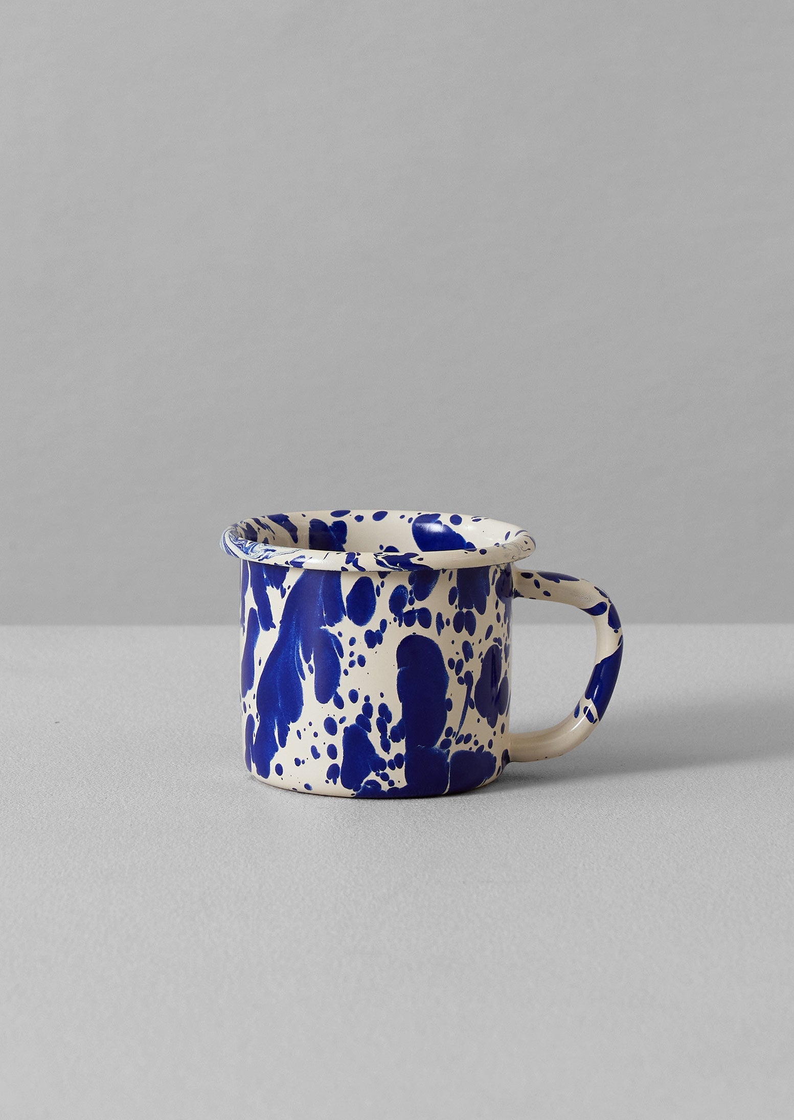 Splatter Enamel Mug | Cream/Blue
