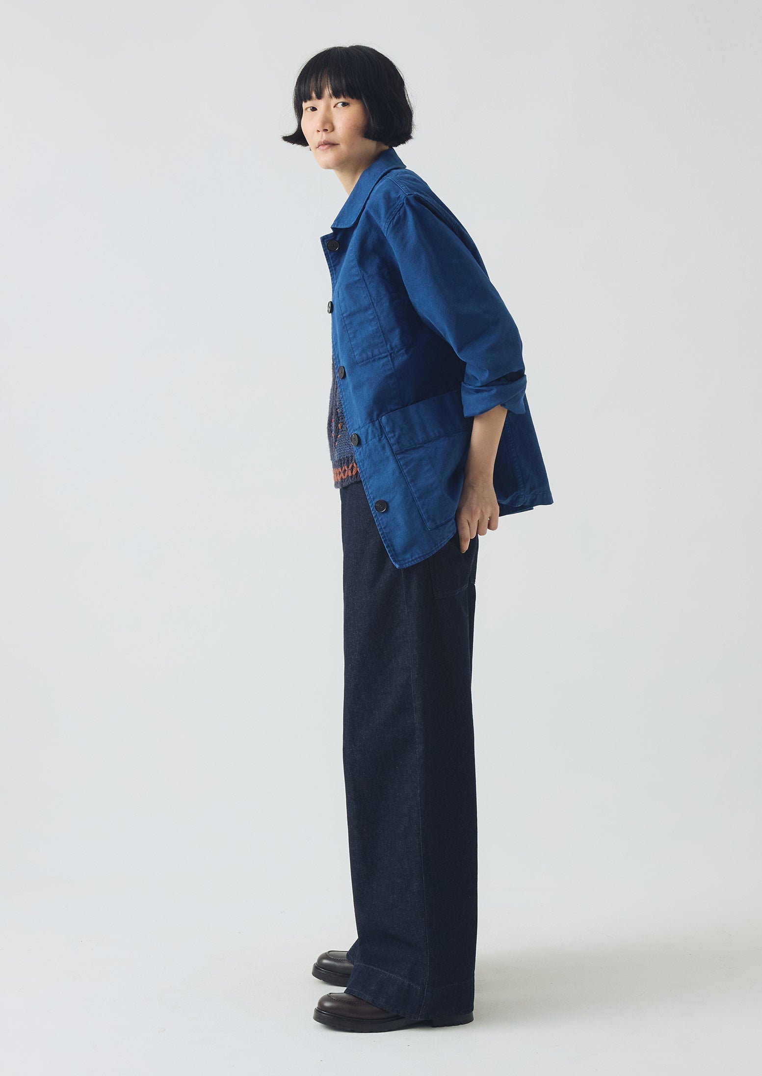 Cotton Canvas Workwear Jacket | Cobalt Blue 5 Cotton Canvas Workwear Jacket | Cobalt Blue