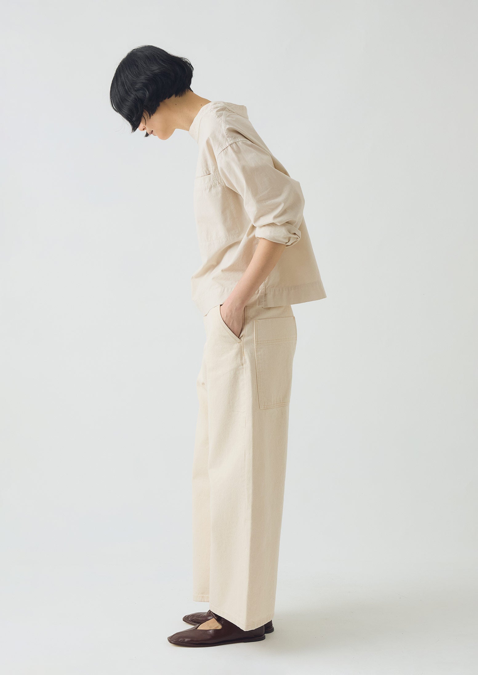 Cotton Linen Poplin Smock Top | Raw Linen 4 Cotton Linen Poplin Smock Top | Raw Linen