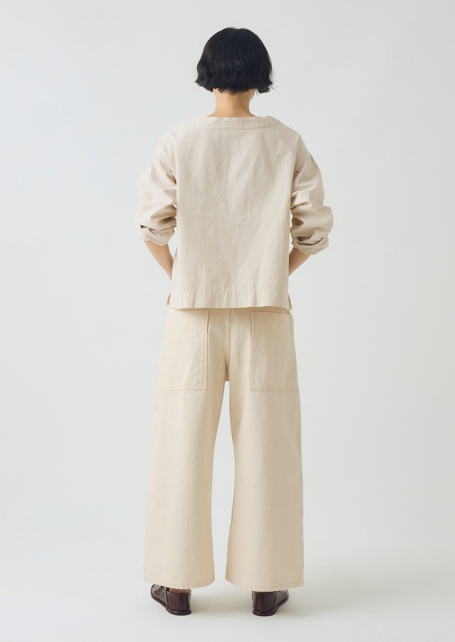 Cotton Linen Poplin Smock Top | Raw Linen 5 Cotton Linen Poplin Smock Top | Raw Linen