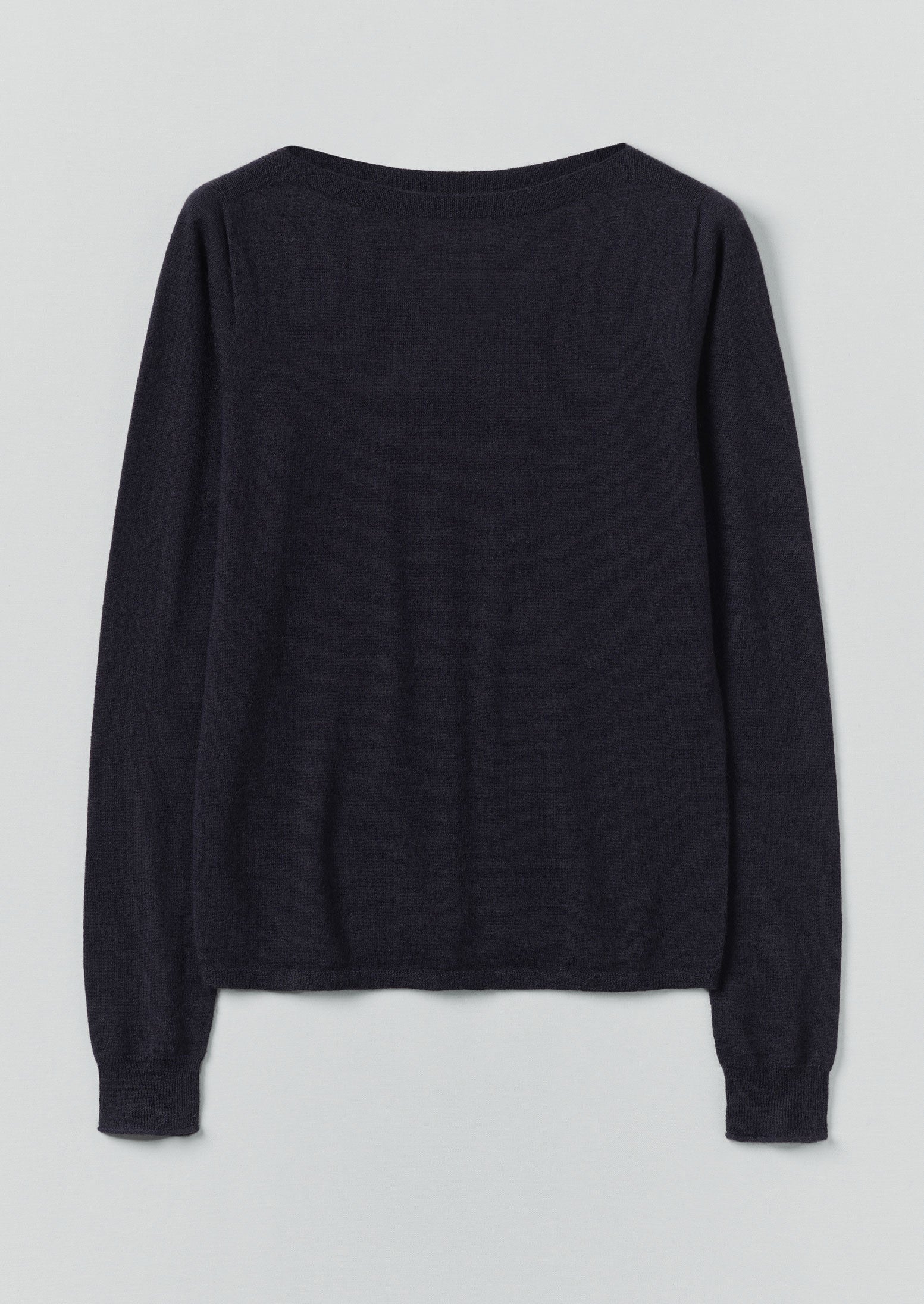 Fine Wool Cashmere Sweater | Dark Navy