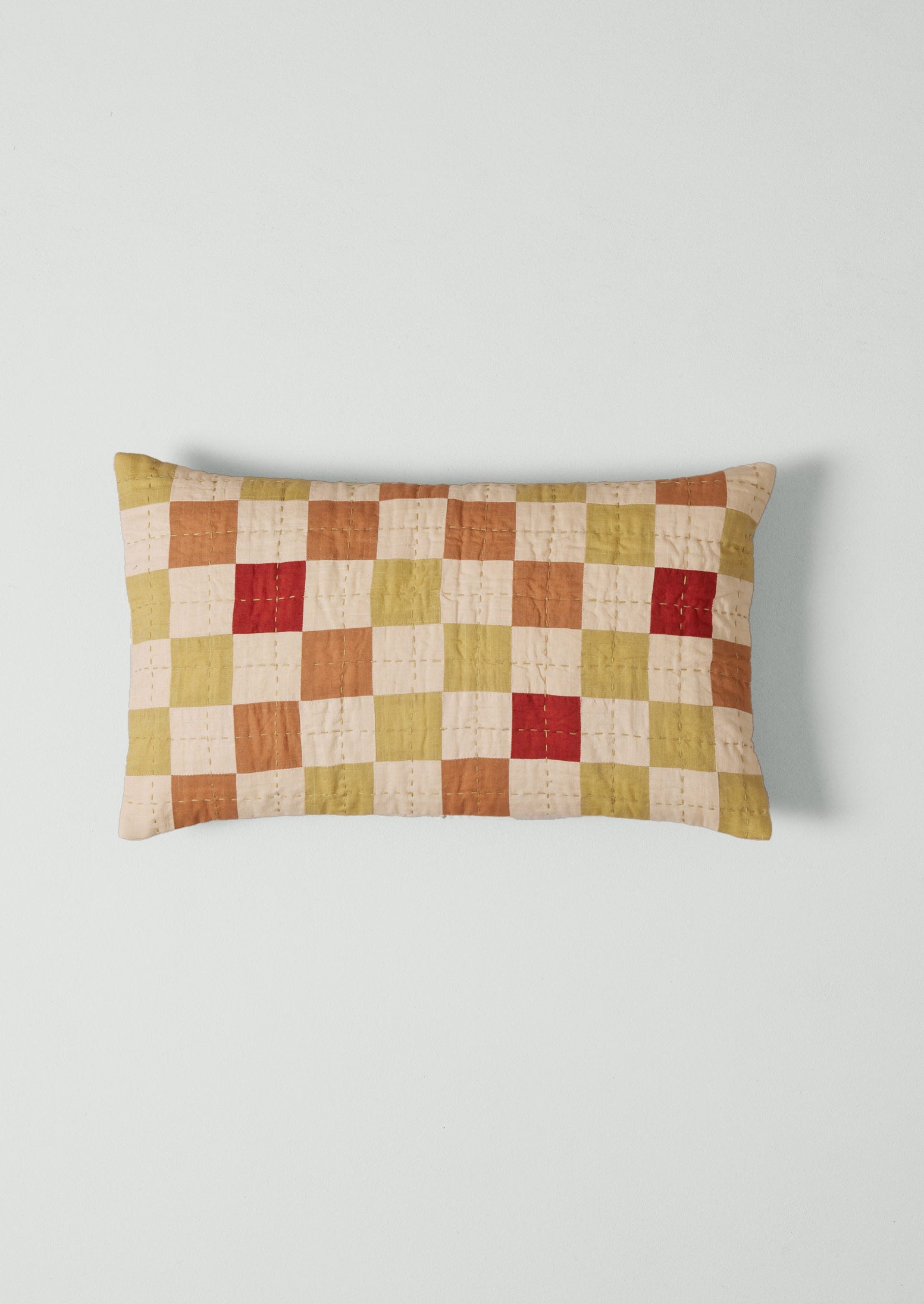 Plaza Patchwork Cushion Cover | Caramel/Reed