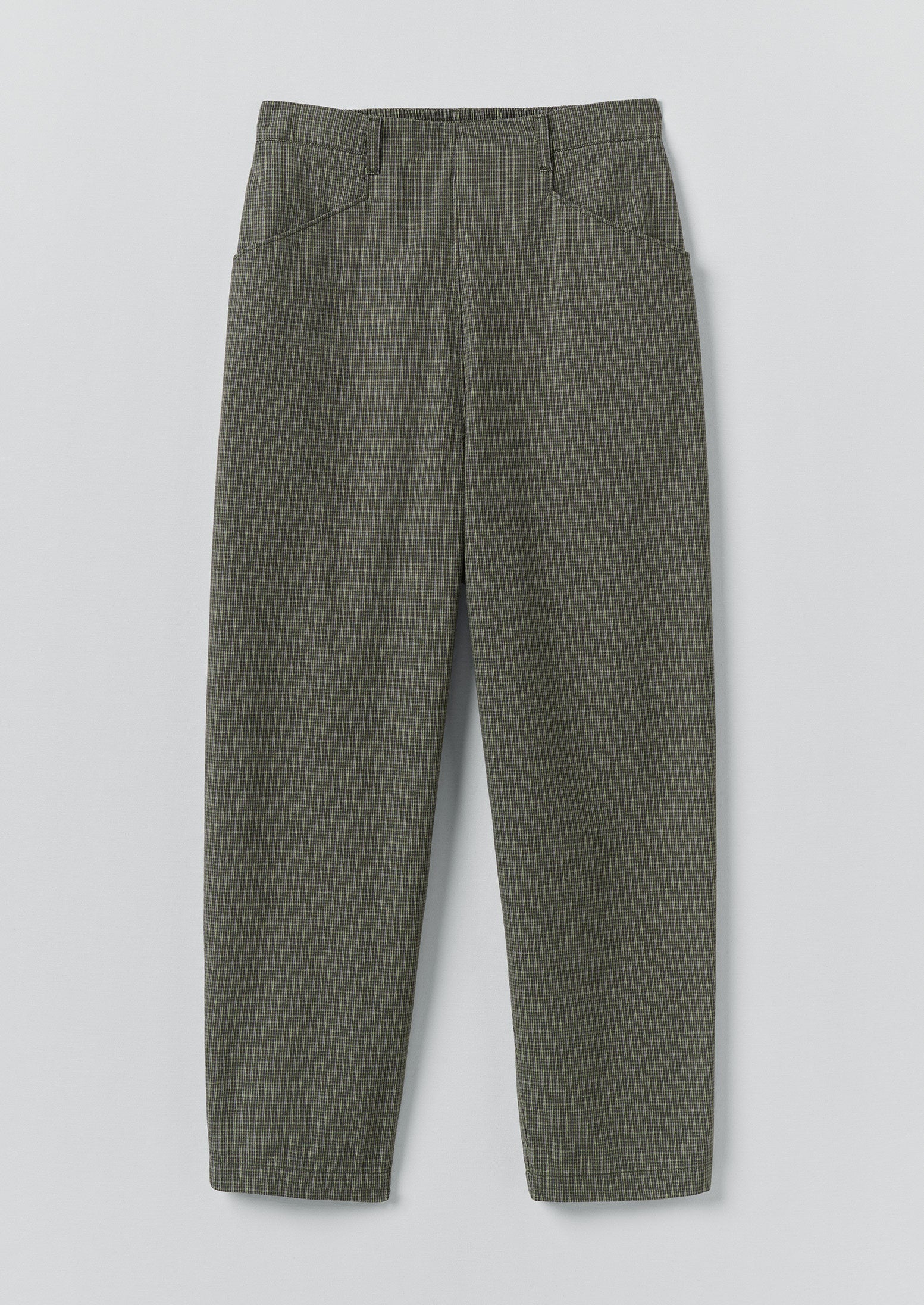 Alix Pixel Check Trousers | Matcha Green