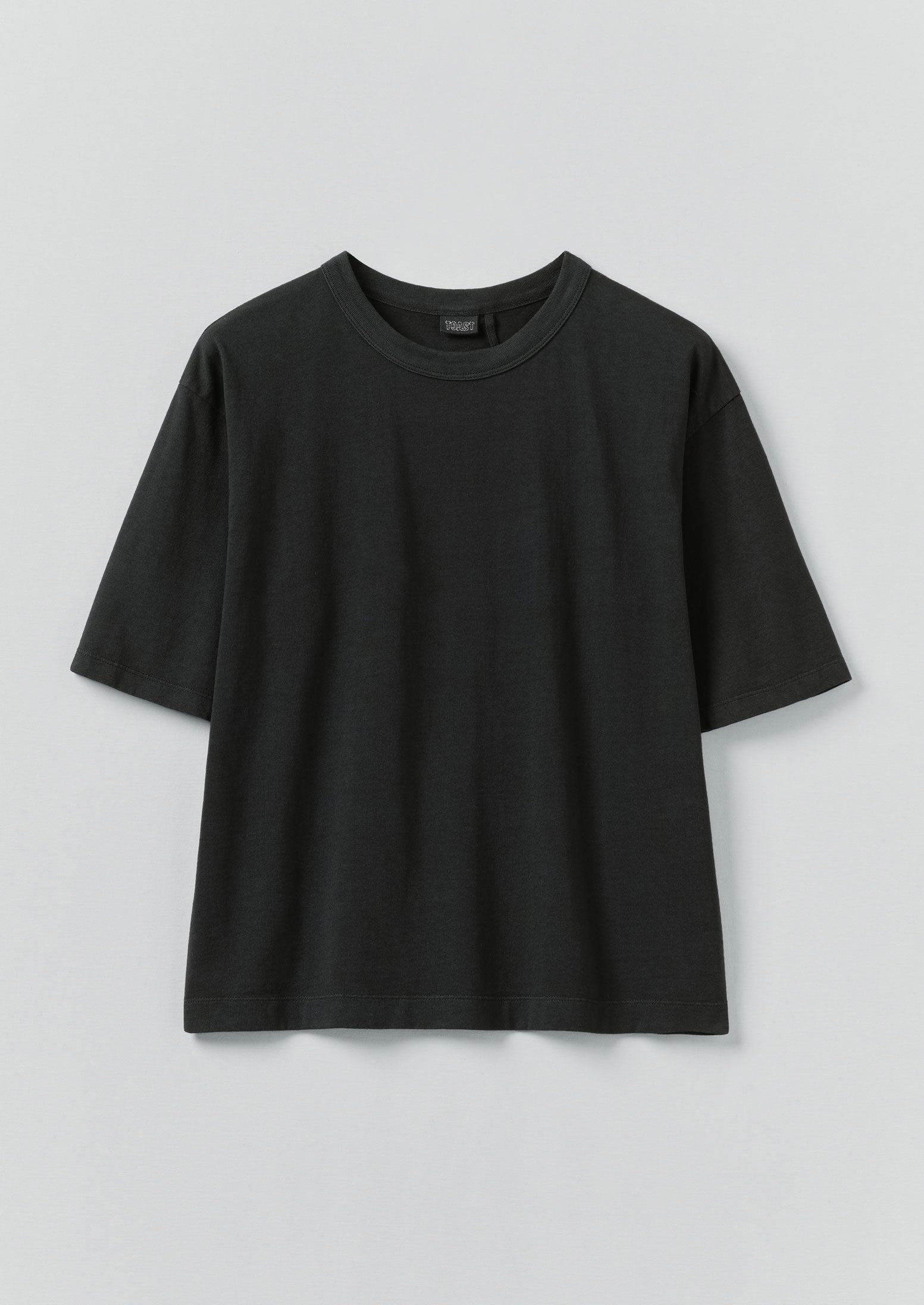 Short Sleeve Cotton Tee | Dark Charcoal