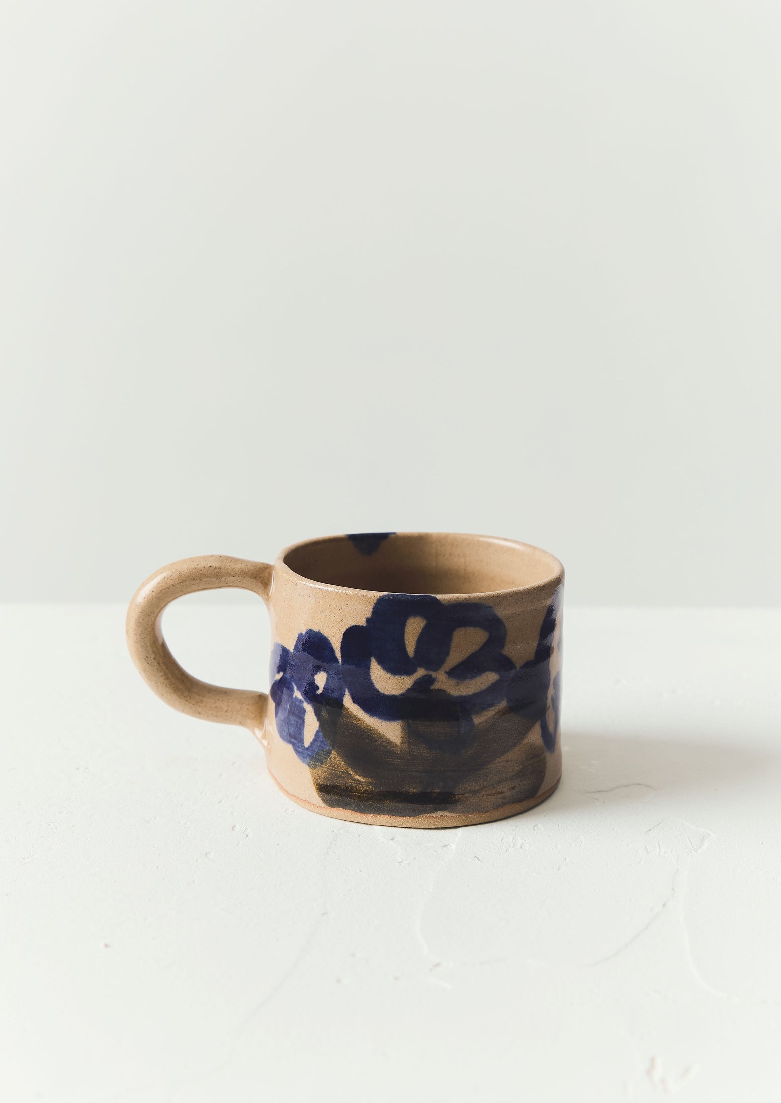Zosia Painted Flowers Mug | Natural/Blue