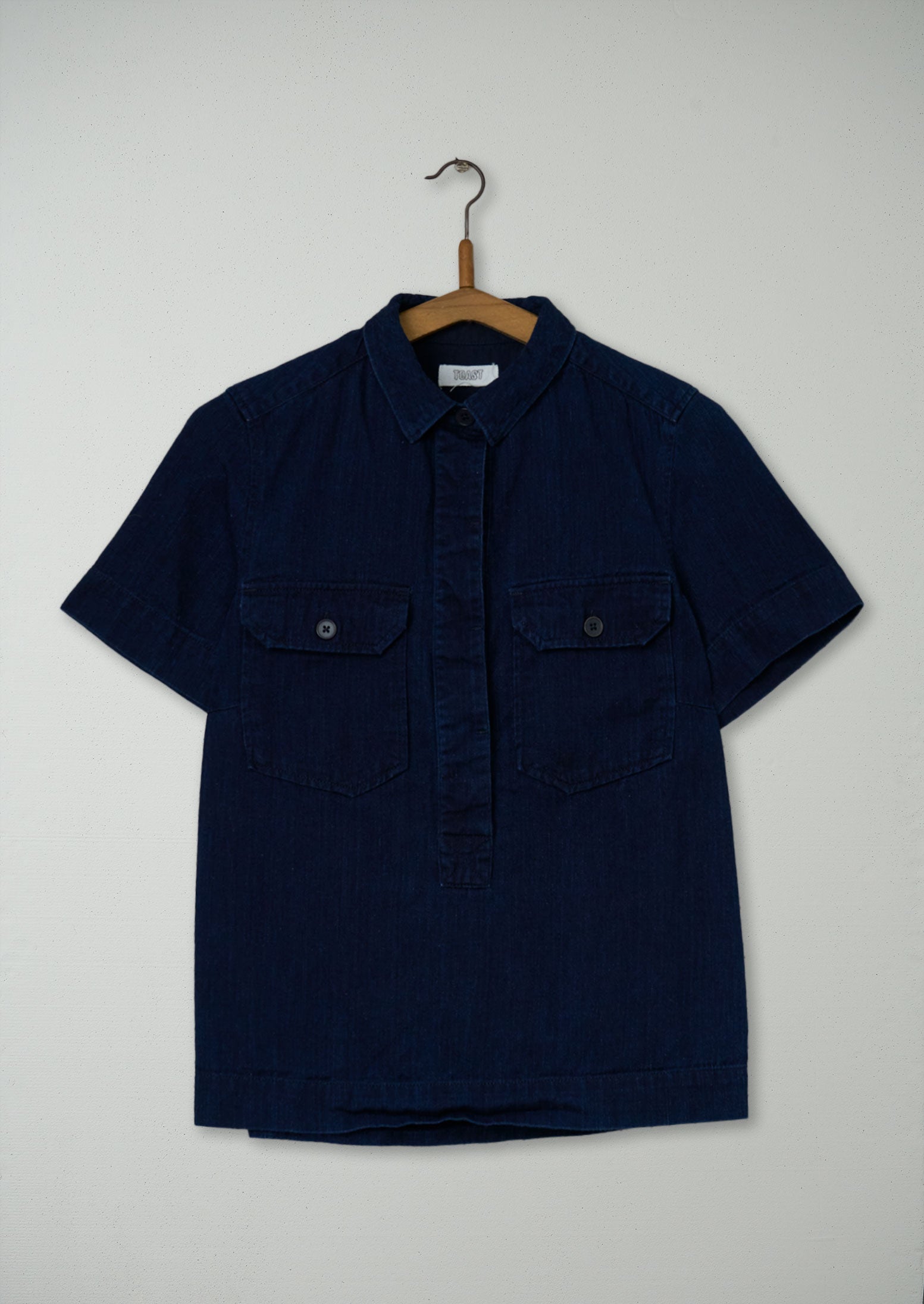 Reworn Indigo Safari Shirt Size 10 (529) | Indigo
