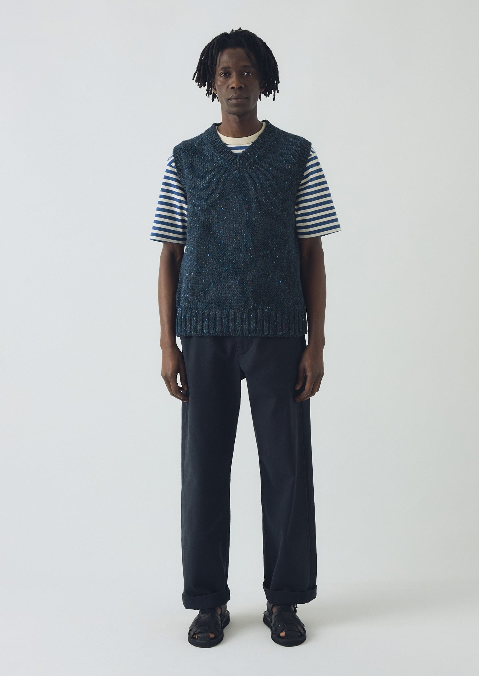 Donegal Wool Knitted Tank | Midnight 4 Donegal Wool Knitted Tank | Midnight