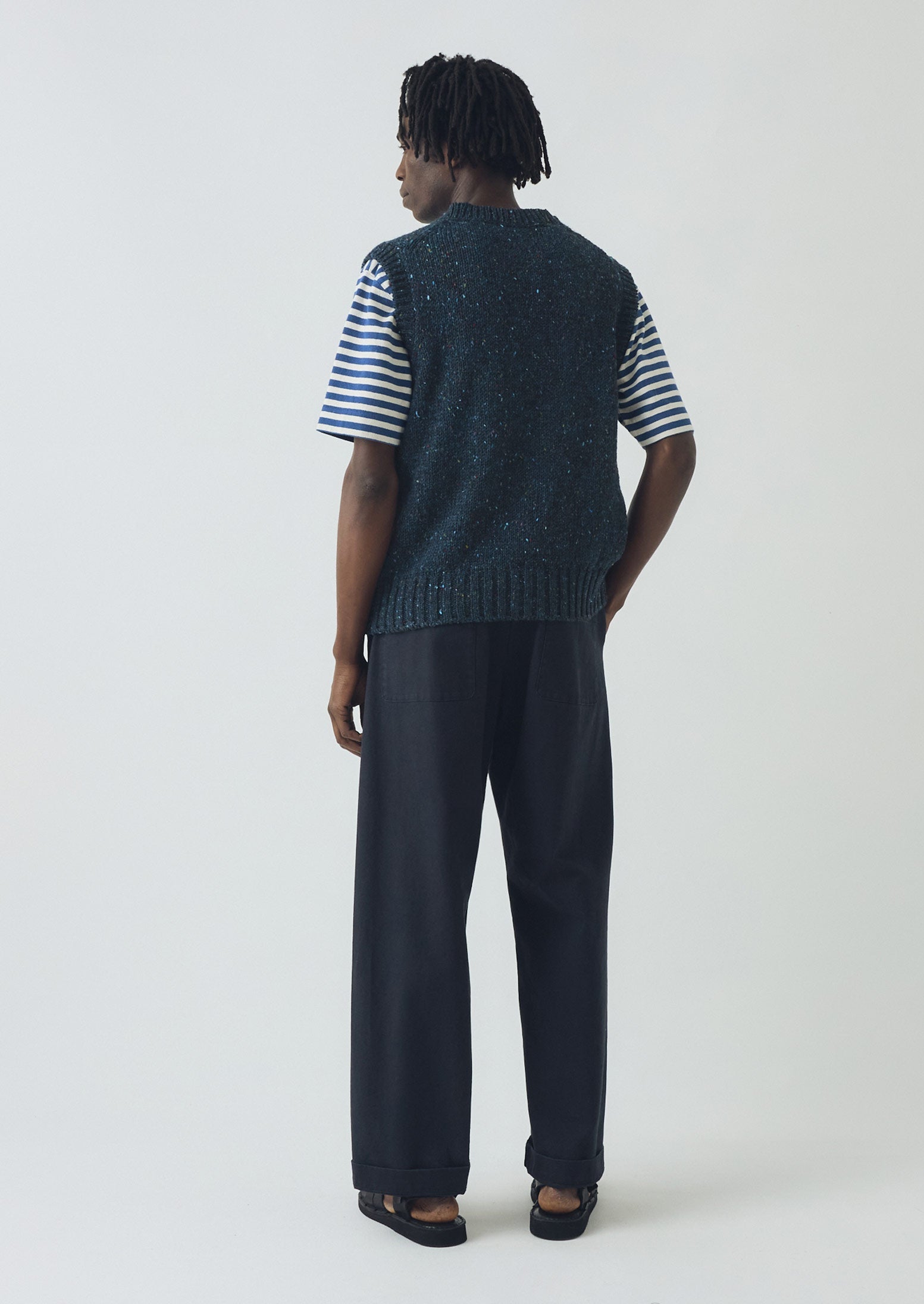 Donegal Wool Knitted Tank | Midnight 5 Donegal Wool Knitted Tank | Midnight