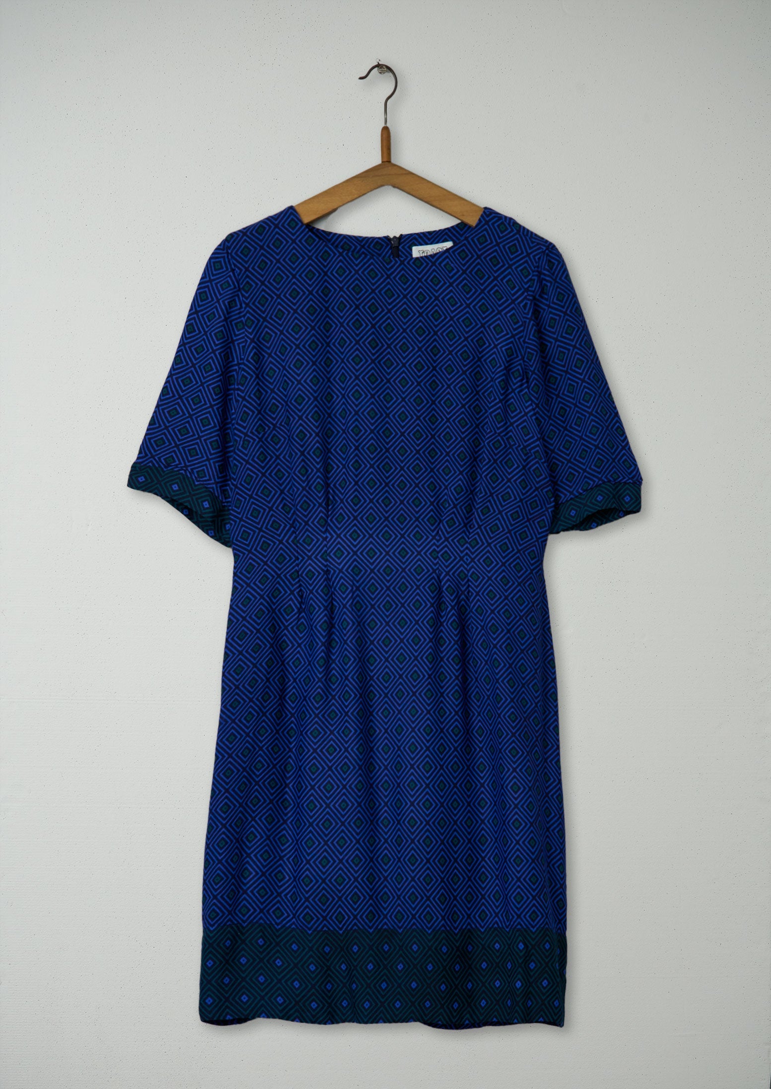 Reworn Eagle Eye Print Dress Size 14 (931) | Multi
