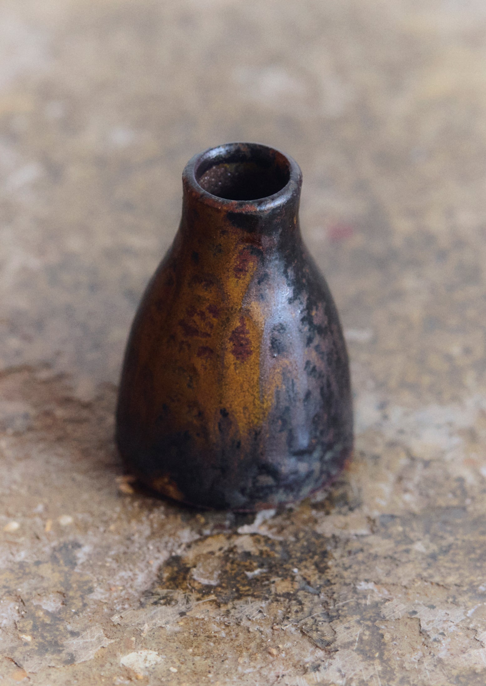 Laerke Moller Hansen Mini Ash and Tenmoku Vase | Brown Umber 3 Laerke Moller Hansen Mini Ash and Tenmoku Vase | Brown Umber