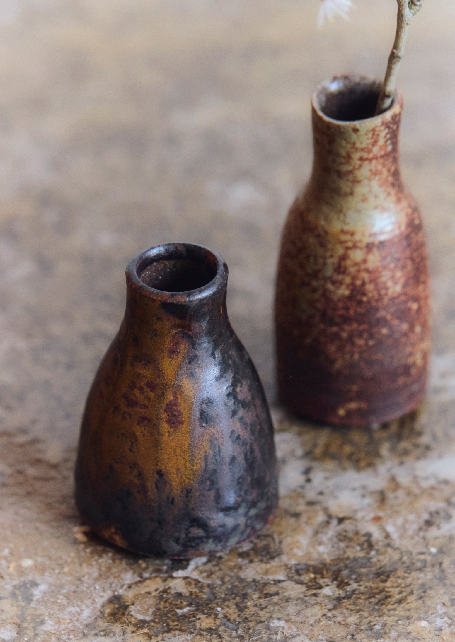 Laerke Moller Hansen Mini Ash and Tenmoku Vase | Brown Umber 4 Laerke Moller Hansen Mini Ash and Tenmoku Vase | Brown Umber