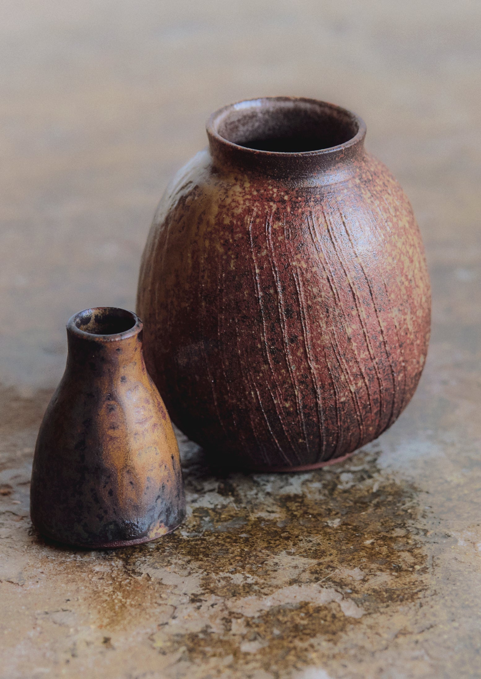 Laerke Moller Hansen Mini Ash and Tenmoku Vase | Brown Umber 5 Laerke Moller Hansen Mini Ash and Tenmoku Vase | Brown Umber