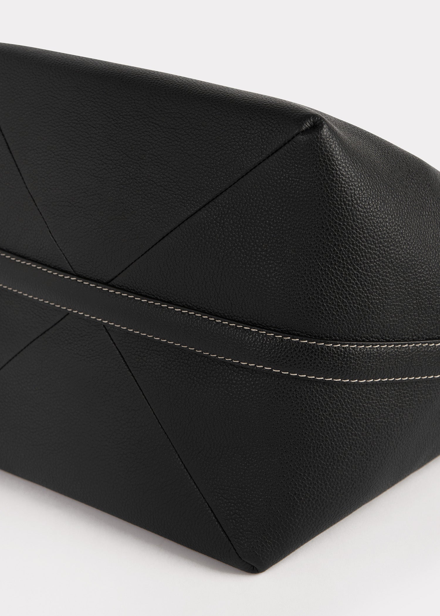 Belted grained-leather tote black 6 Belted grained-leather tote black