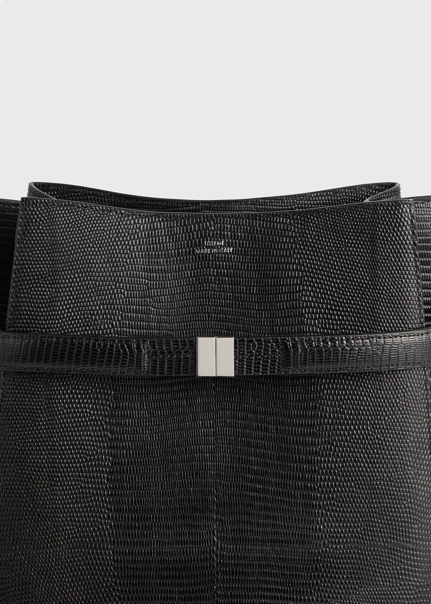 Belted lizard-embossed bucket bag black 6 Belted lizard-embossed bucket bag black
