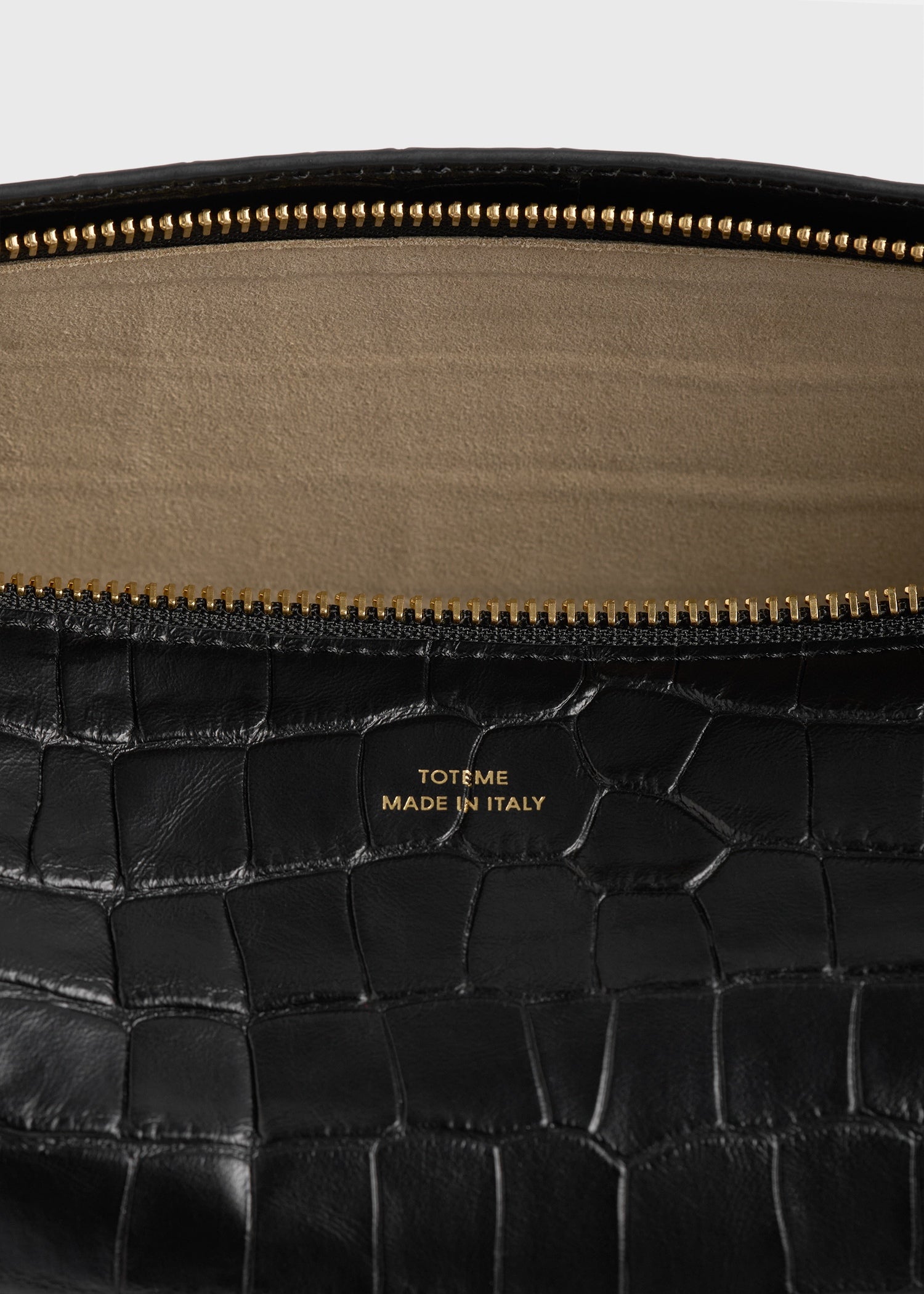 Belted croco-embossed clutch black 9 Belted croco-embossed clutch black