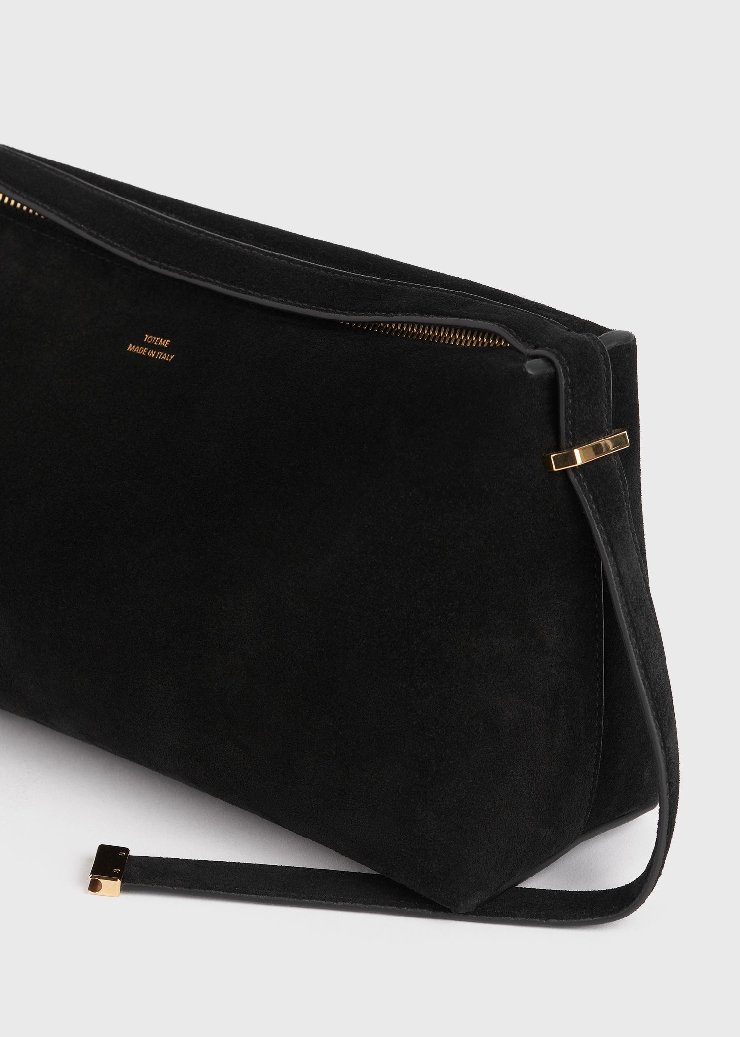 Belted suede clutch black 7 Belted suede clutch black