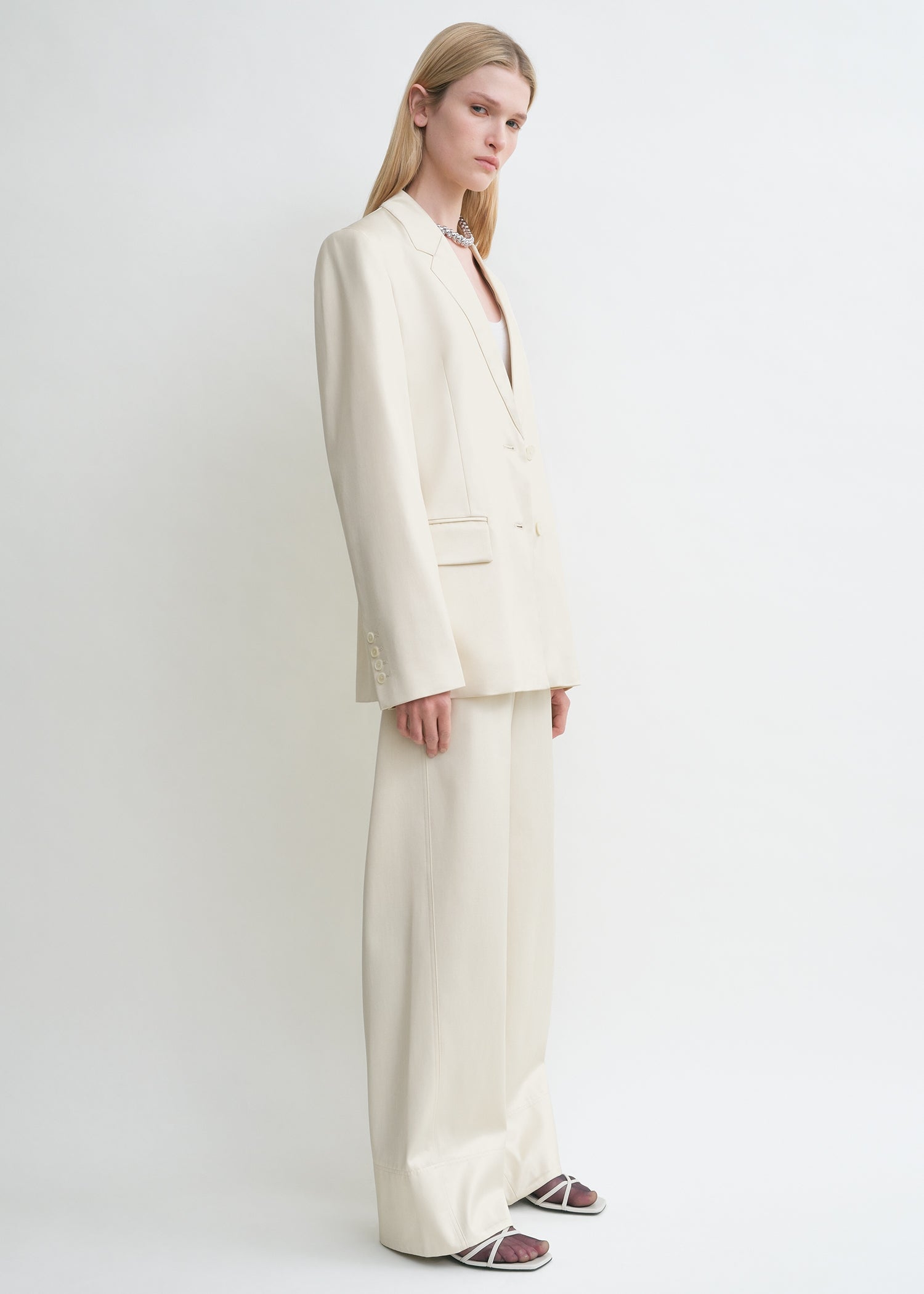 Stitch lapel jacket ecru 3 Stitch lapel jacket ecru