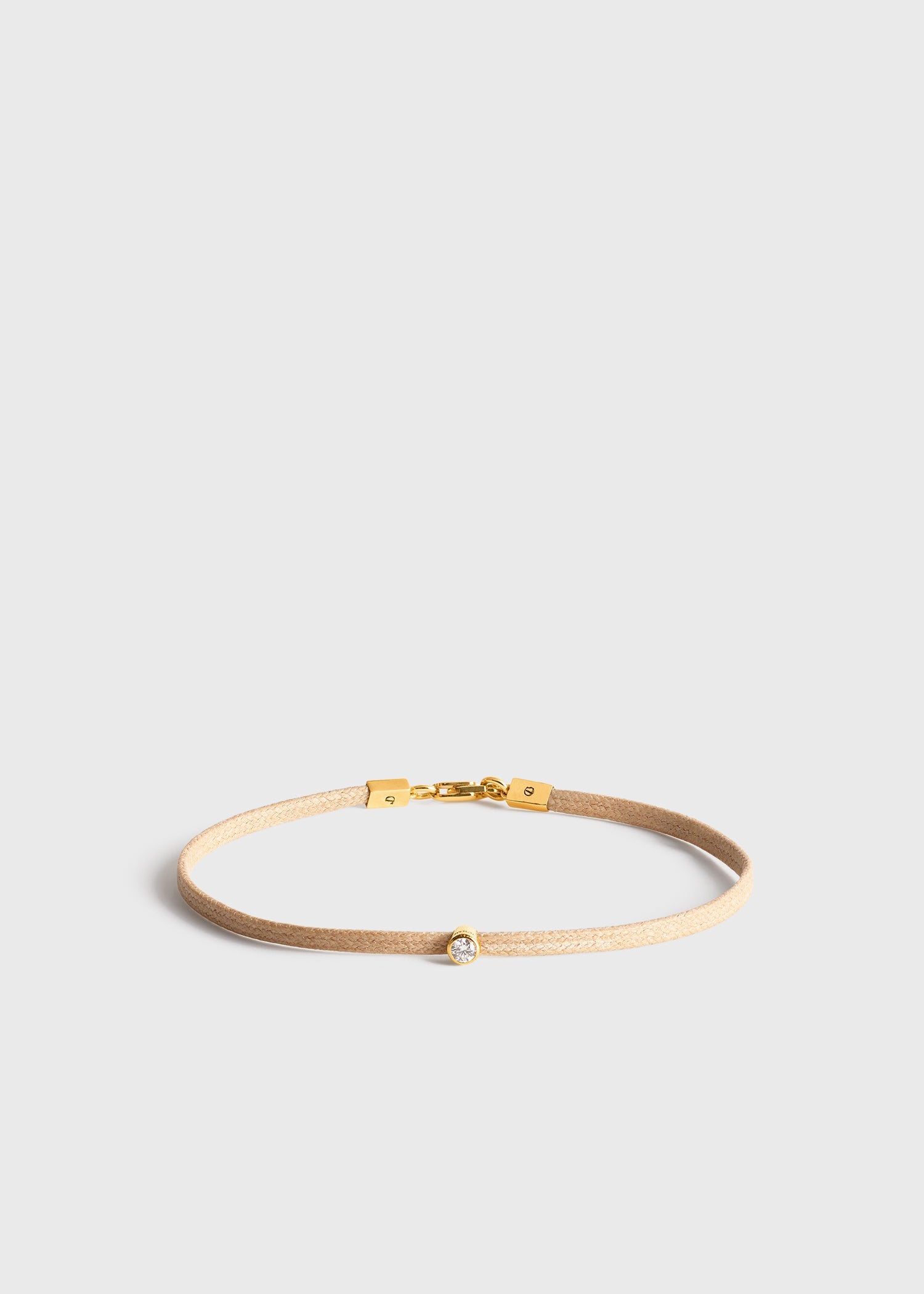 Mini diamond bracelet beige/gold