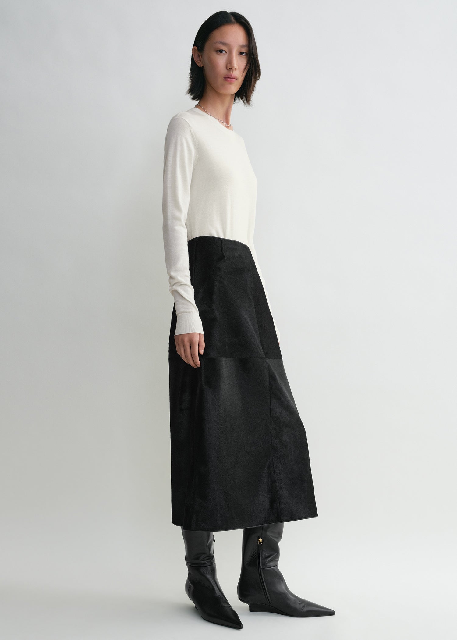 Pony hair skirt black 3 Pony hair skirt black