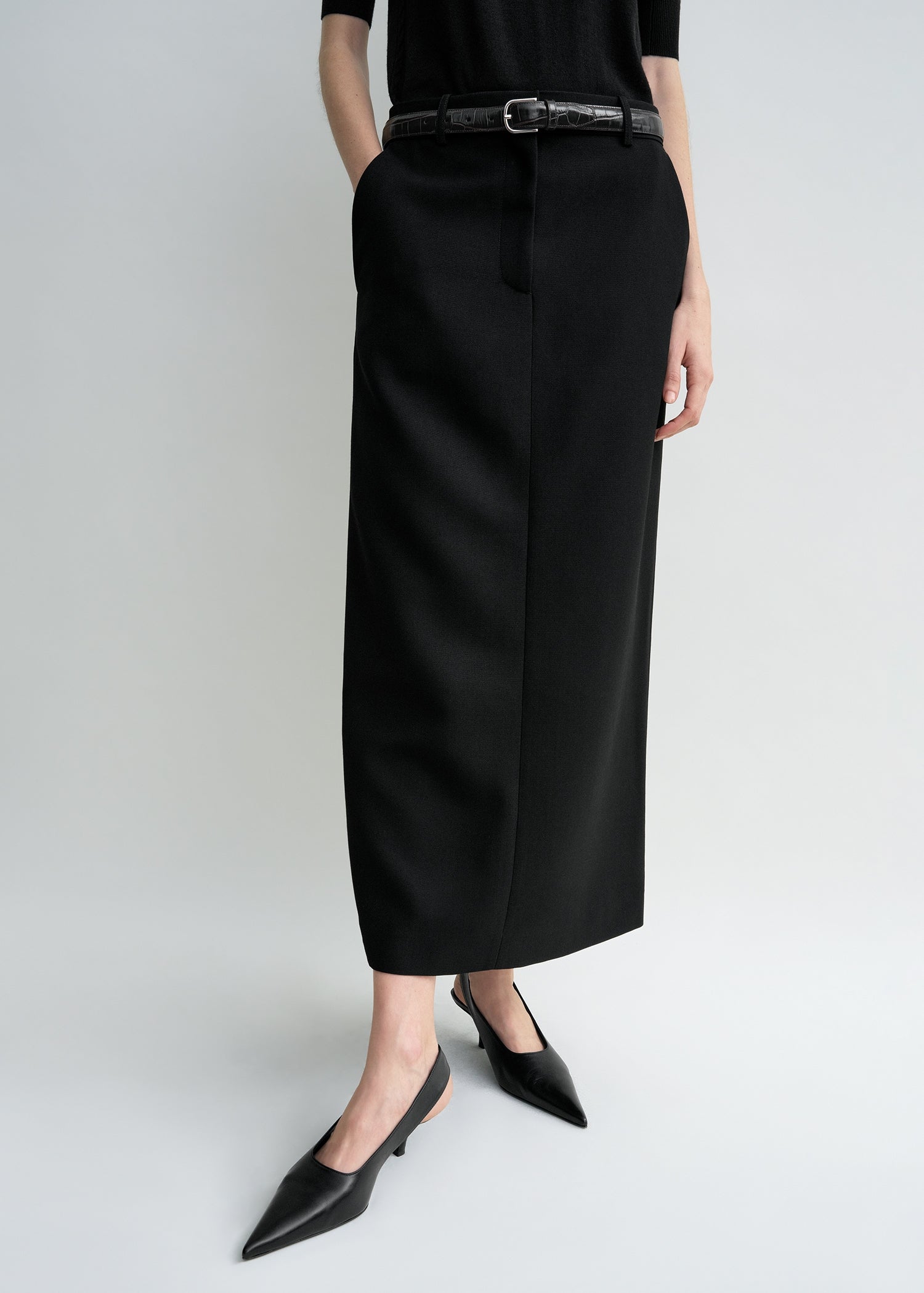 Low-waist straight skirt black petite 5 Low-waist straight skirt black petite