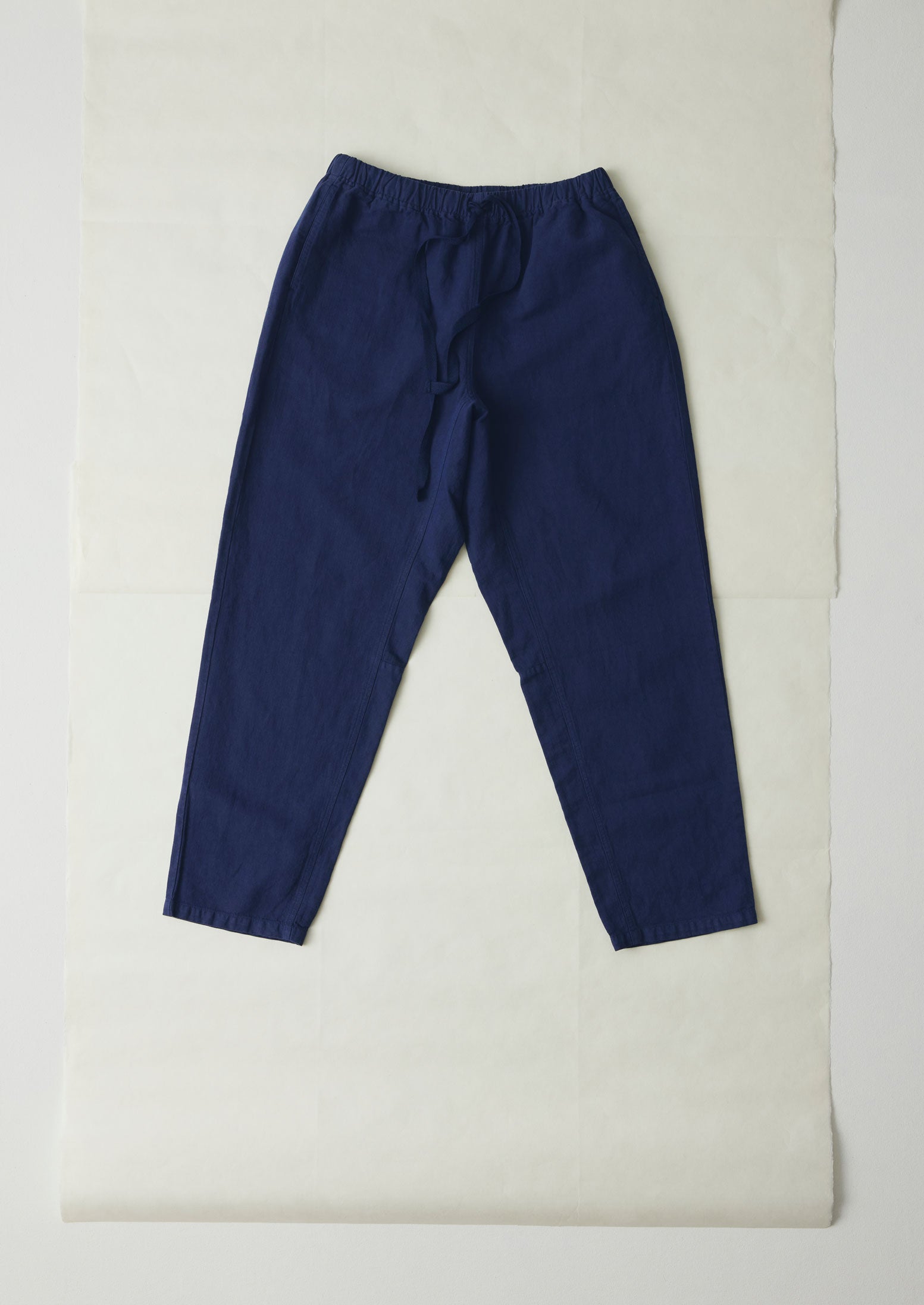 Alfie Garment Dyed Herringbone Trousers | Dark Indigo