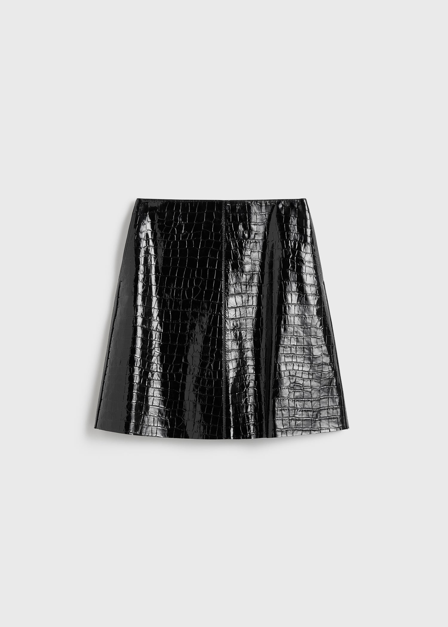Croco-embossed skirt black 6 Croco-embossed skirt black